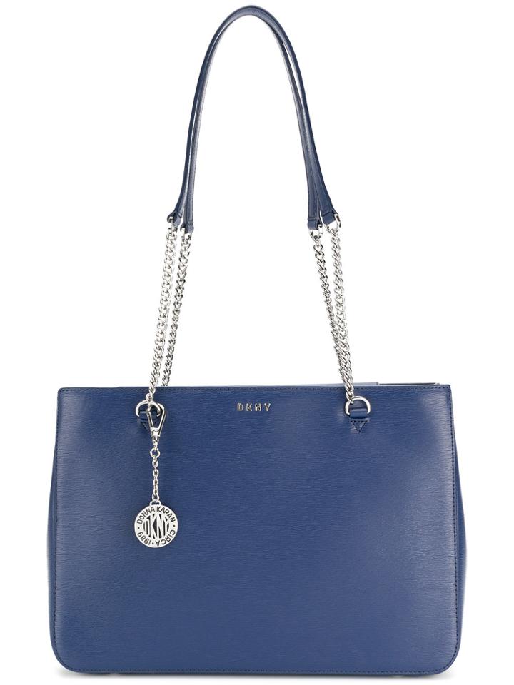 Dkny Chain-strap Shopper Tote - Blue