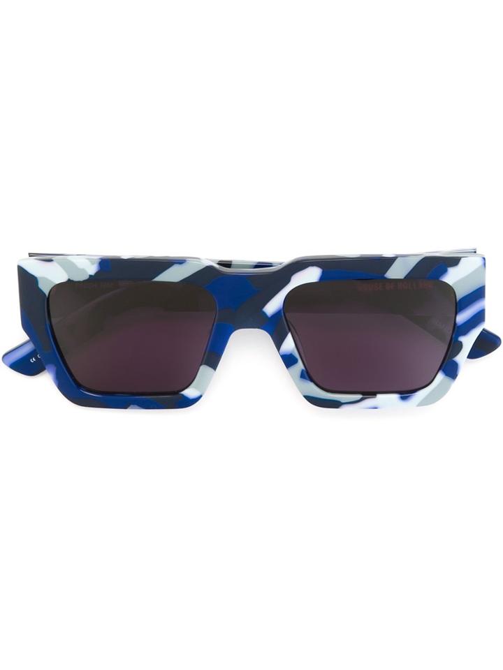 House Of Holland 'finish Him' Sunglasses - Blue