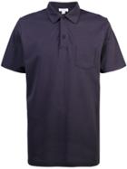 Sunspel Shortsleeved Polo Shirt - Purple