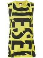 Diesel Logo Print Vest Top - Yellow