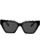 Valentino Eyewear Micro-studded Square Sunglasses - Black