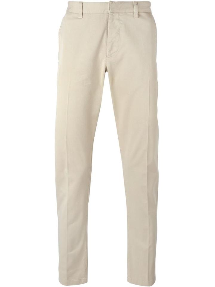 Ami Alexandre Mattiussi Chino Trousers, Men's, Size: Large, Nude/neutrals, Cotton