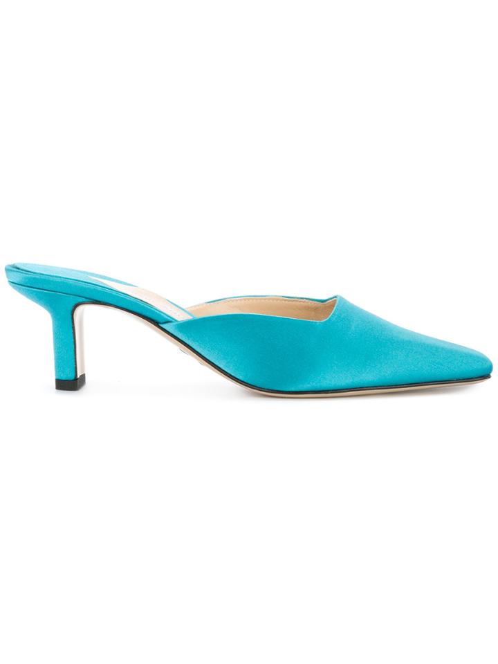Paul Andrew Sugimoto Satin Mules - Blue