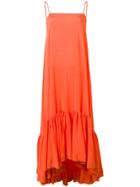Gianluca Capannolo Sleeveless Drape Ruched Dress - Orange