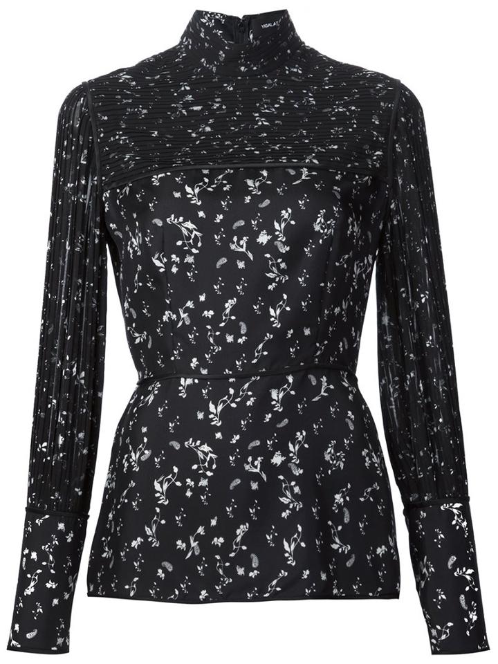 Yigal Azrouel Floral Print Peplum Blouse