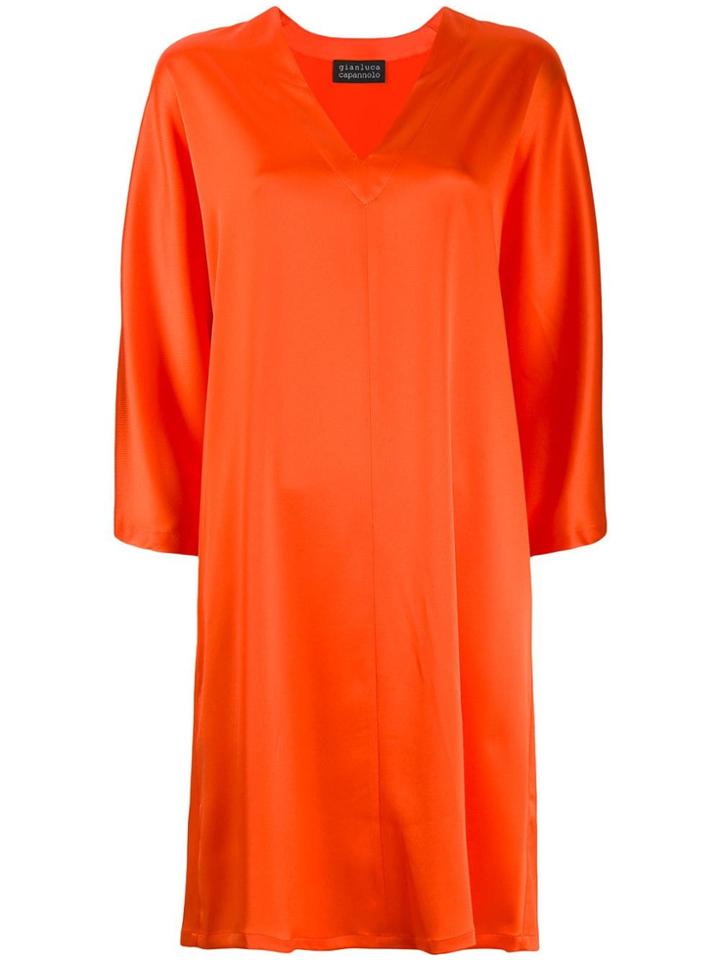 Gianluca Capannolo 3/4 Sleeve Dress - Orange