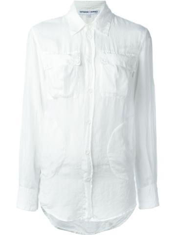 Ymc Katharine E Hamnett At Ymc Shirt, Women's, Size: M, White, Silk