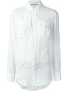Ymc Katharine E Hamnett At Ymc Shirt, Women's, Size: M, White, Silk