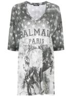 Balmain Long Balmain Paris T-shirt - Grey