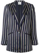 Forte Forte Woven Stripe Blazer - Blue