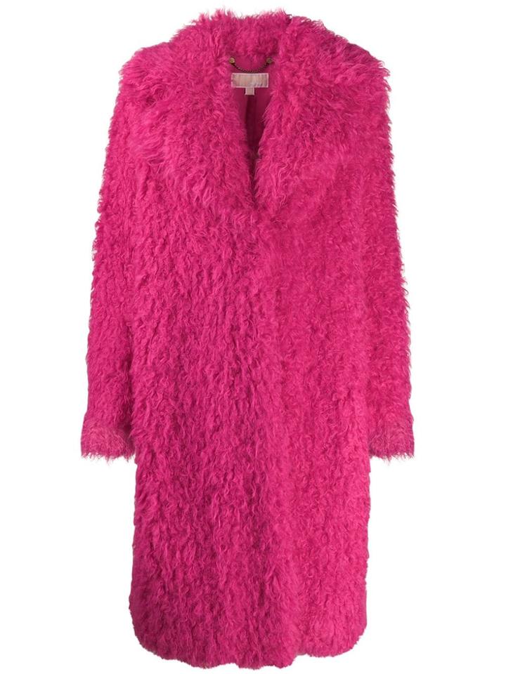 Michael Kors Collection Textured Furry Coat - Pink