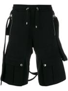Balmain Strap Knee-length Shorts - Black
