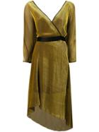 Dvf Diane Von Furstenberg Wrap Front Dress - Yellow