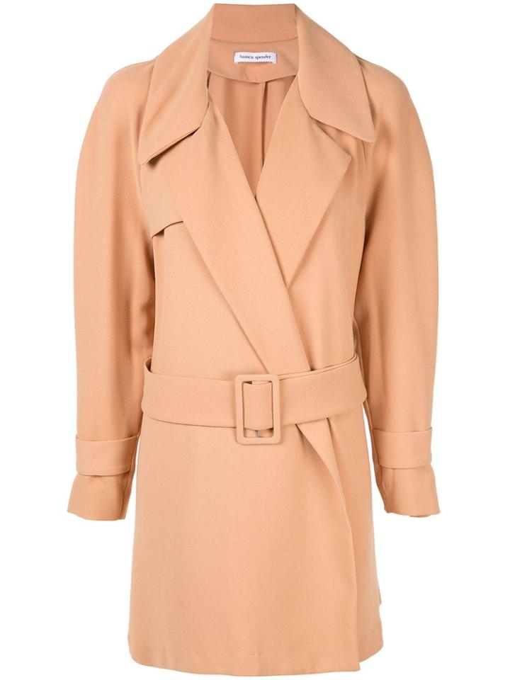Bianca Spender Oversized Belted Jacket - Neutrals