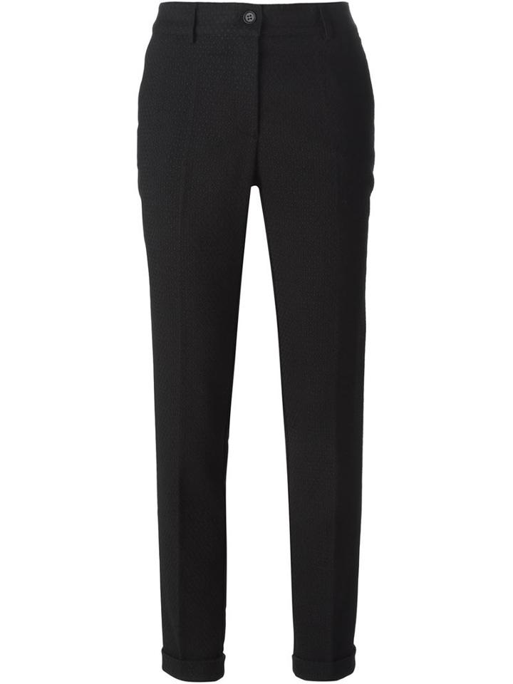 P.a.r.o.s.h. Slim Jacquard Trousers, Women's, Size: Xs, Black, Polyamide/polyester/spandex/elastane/viscose