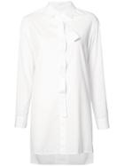 Y's Front Ribbon Shirt, Women's, Size: 2, White, Cotton