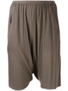 Rick Owens Lilies - Draped Drop-crotch Shorts - Women - Cotton/nylon/viscose - 44, Grey, Cotton/nylon/viscose