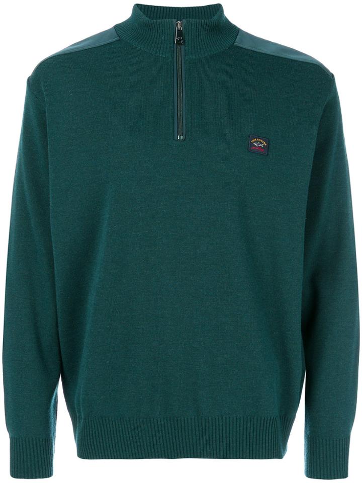 Paul & Shark Zip Collar Jumper - Green