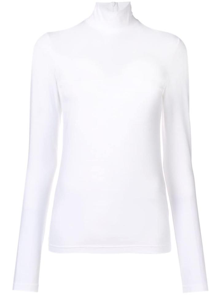 Jil Sander Slim Fit Polo Neck - White