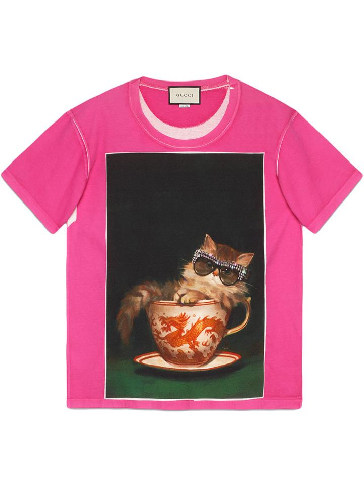 Gucci Ignasi Monreal Print T-shirt - Pink & Purple