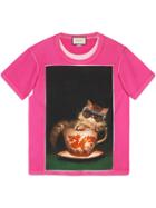 Gucci Ignasi Monreal Print T-shirt - Pink & Purple