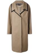 Rochas - Oversized Collar Coat - Women - Cotton/spandex/elastane - 38, Brown, Cotton/spandex/elastane