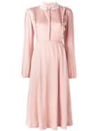 Vivetta Midi Longsleeve Dress, Women's, Size: 40, Pink/purple, Viscose/acetate/polyester