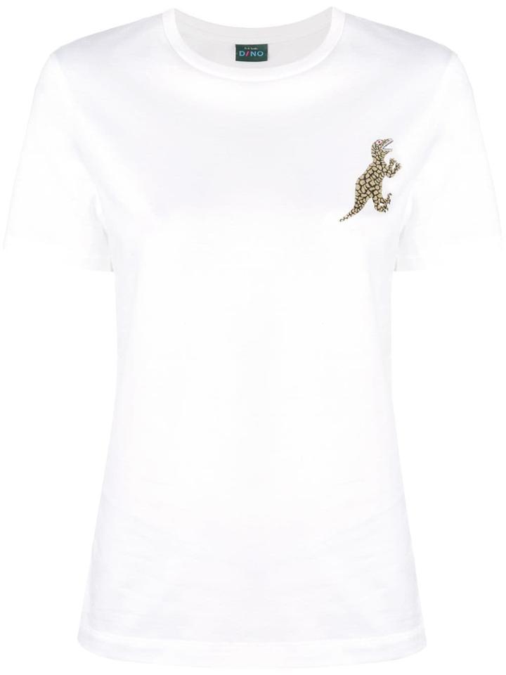 Ps Paul Smith 'dino' Print T-shirt - White