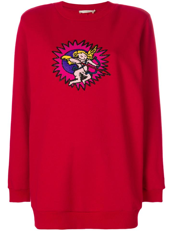 Amen Beaded Detail Sweatshirt - Red