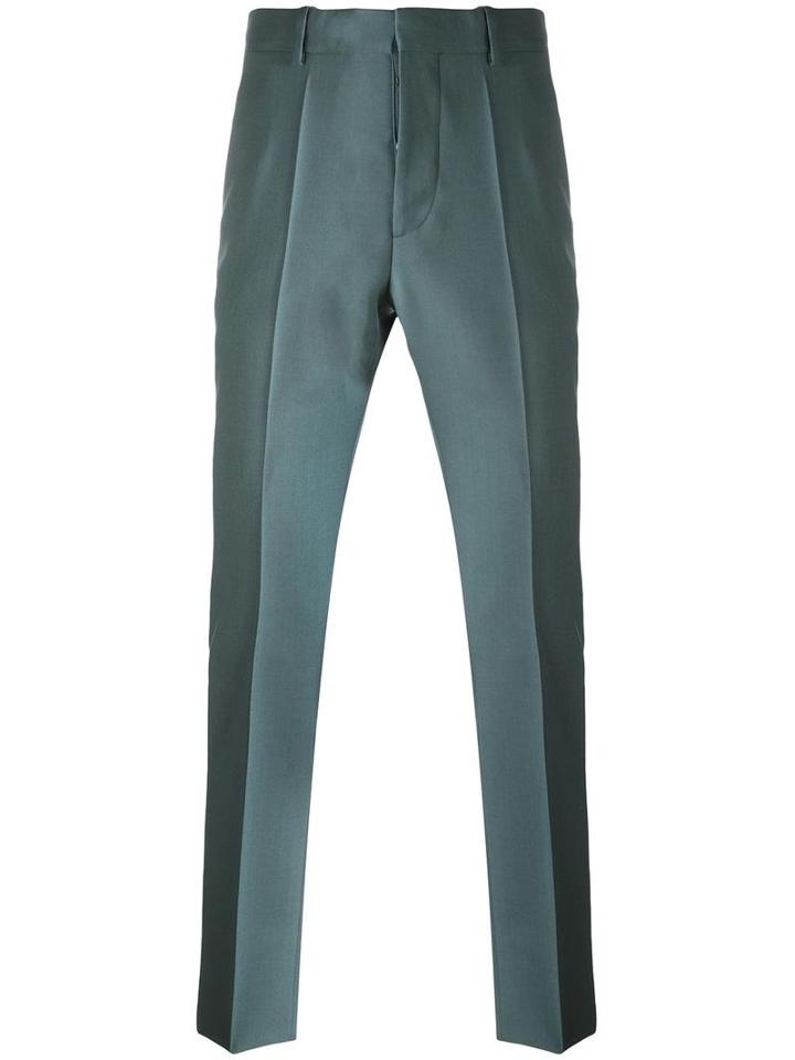 Marni Tailored Trousers, Men's, Size: 48, Green, Virgin Wool/cotton/polyamide
