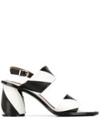 Sartore Striped Slingback Sandals - Black