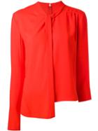 Maison Margiela Asymmetric Blouse, Women's, Size: 38, Red, Polyester/viscose/spandex/elastane