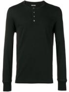 Tom Ford Front Button T-shirt - Black
