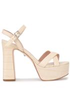 Schutz Croc-effect Platform Sandals - White