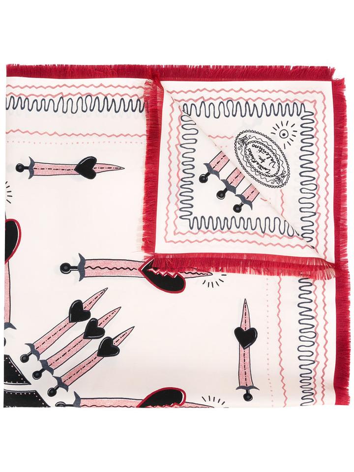 Valentino Love Blade Scarf, Women's, Nude/neutrals, Silk