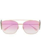 Fendi Eyewear Crystal-embellished Sunglasses - Gold