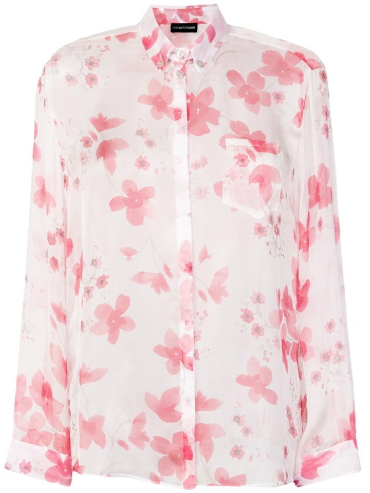 Emporio Armani Floral Print Shirt - Pink & Purple