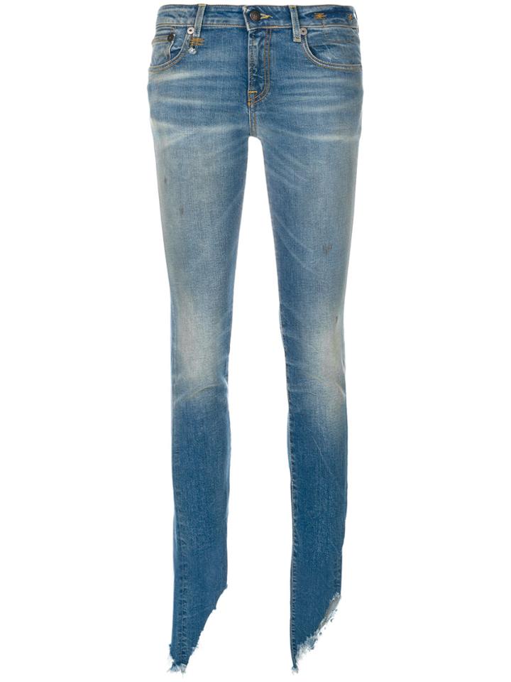 R13 Slim Distressed Jeans - Blue