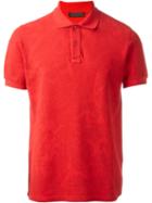 Etro Tonal Paisley Polo Shirt, Men's, Size: Medium, Red, Cotton