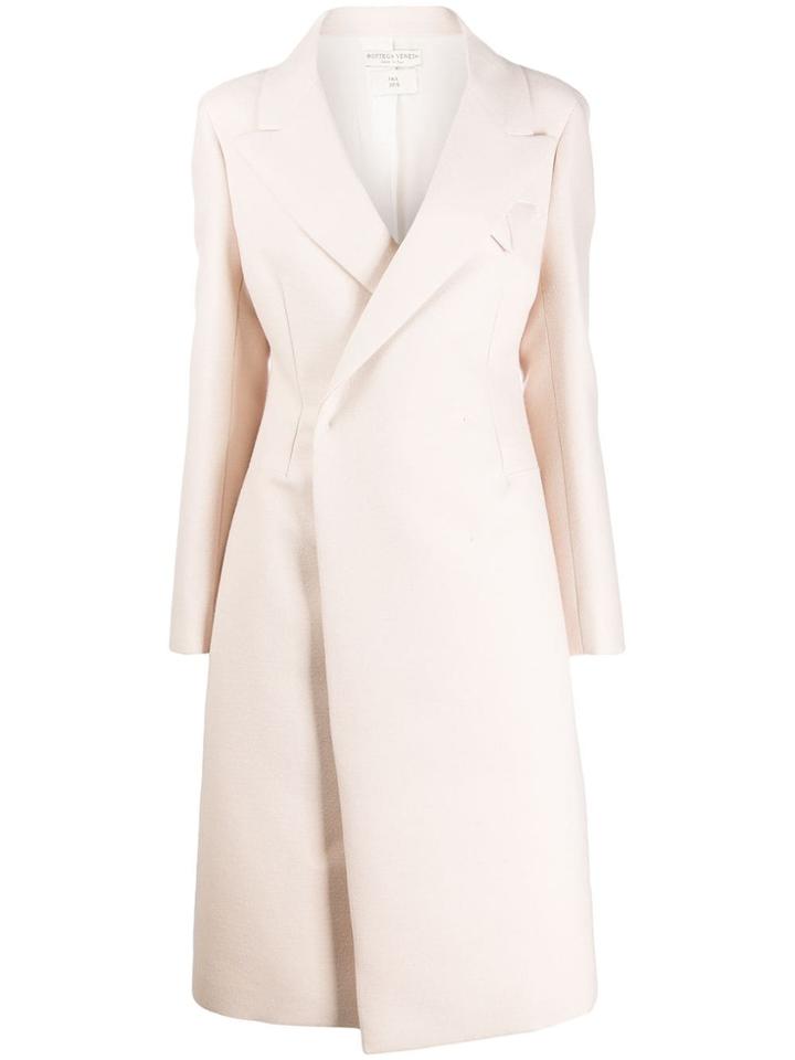 Bottega Veneta Single-breasted Fitted Coat - Neutrals