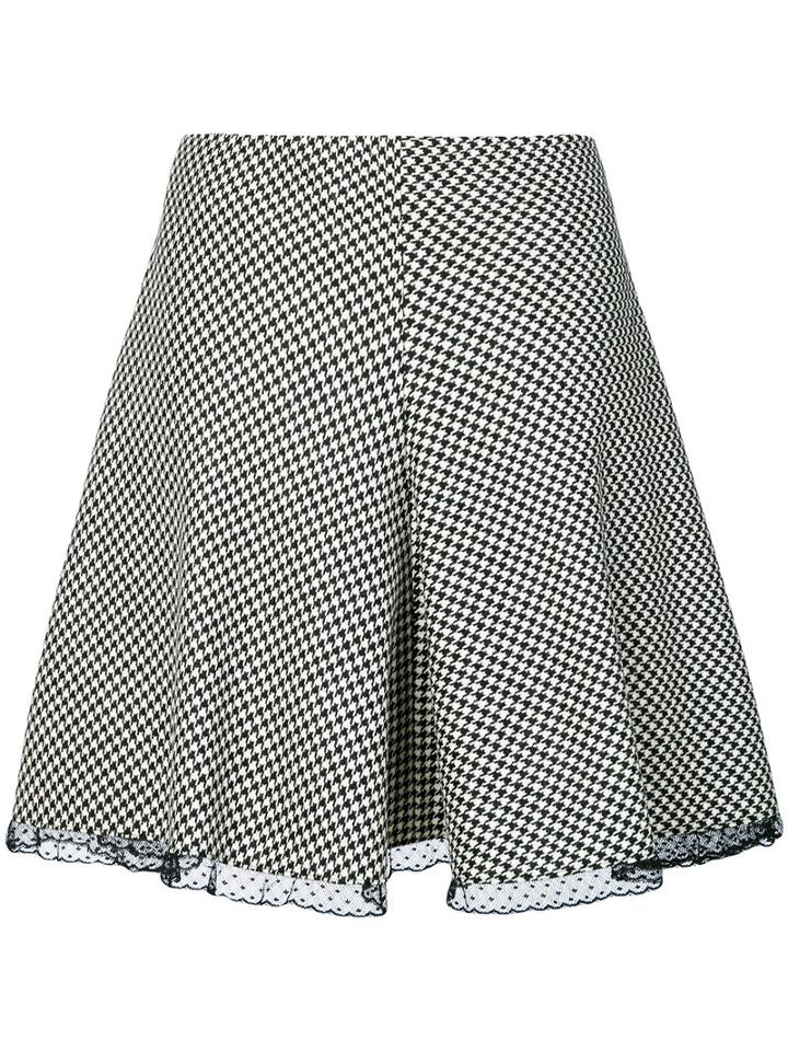 Red Valentino - Flippy Skater Skirt - Women - Polyester/acetate/virgin Wool - 40, Black, Polyester/acetate/virgin Wool