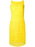 Versace Pre-owned 1990's Textured Fitted Dress - Yellow