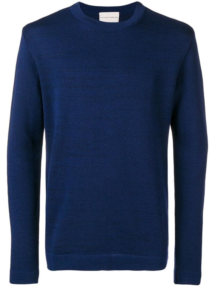 Stephan Schneider Asymmetric Stripe Knitted Jumper - Blue