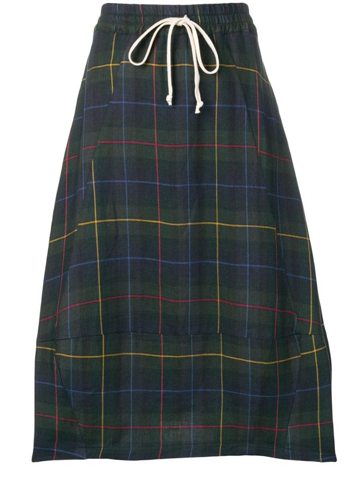 Société Anonyme Tartan Pattern Midi Skirt - Green