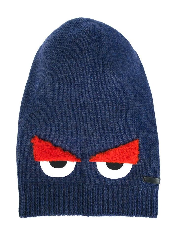 Fendi Kids 'monster' Beanie, Boy's, Size: 50 Cm, Blue