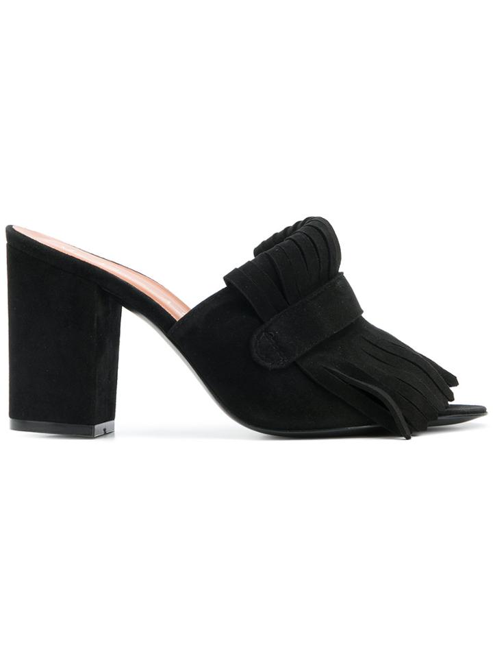 Via Roma 15 Chunky Heeled Sandals - Black