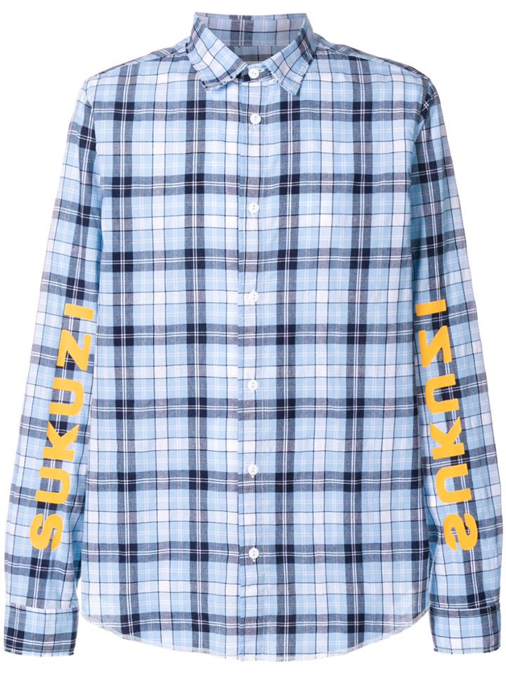 Sold Out Frvr Printed Plaid Shirt - Blue