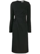 P.a.r.o.s.h. Gathered Fitted Dress - Black