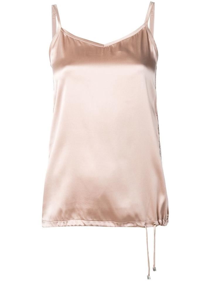 Fabiana Filippi Drawstring Hem Slip Top - Neutrals