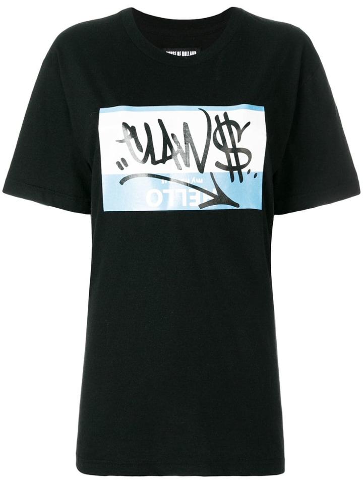 House Of Holland My Name Is T-shirt - Black